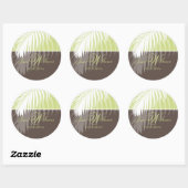 Sticker Rond PixDezines do-it-yourself couleurs/Blancs de palme (Feuille)