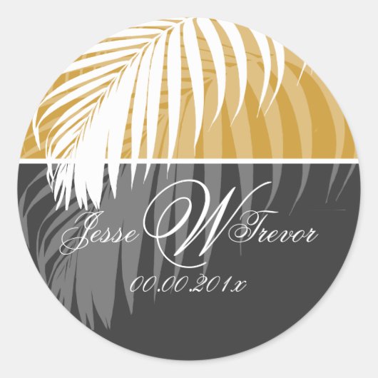 Sticker Rond PixDezines do-it-yourself couleurs/Blancs de palme (Devant)