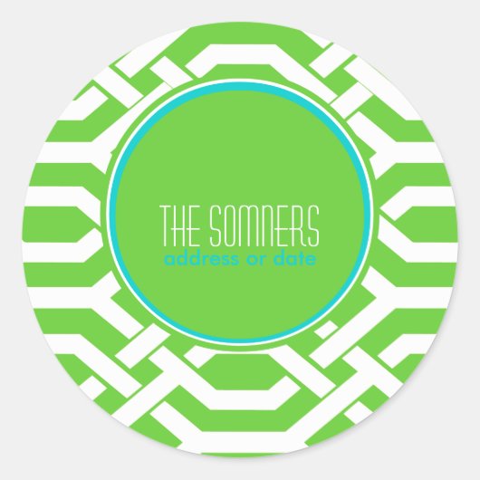 Sticker Rond PixDezines do-it-yourself couleurs, trellis kew (Devant)