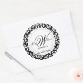 Sticker Rond PixDezines do-it-yourself monogramme de style coul (Enveloppe)