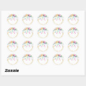 Sticker Rond PixDezines do-it-yourself spectres couleur/éblouis (Feuille)