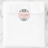 Sticker Rond PixDezines dolcé damask do-it-yourself couleur (Sac)