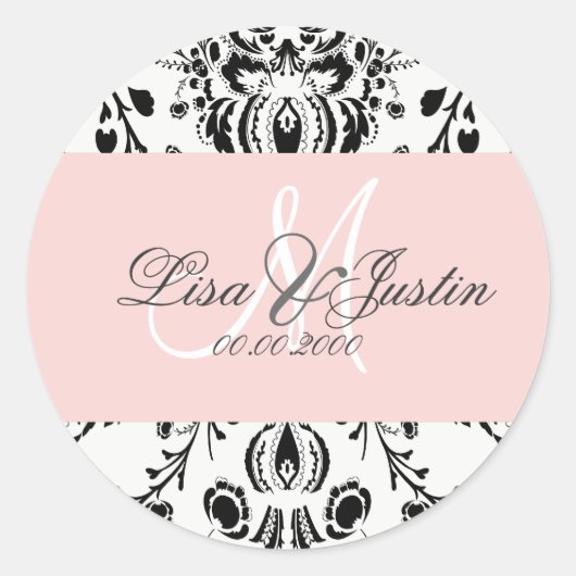 Sticker Rond PixDezines dolcé damask do-it-yourself couleur (Devant)