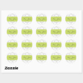 Sticker Rond PixDezines dolcé damask do-it-yourself couleur (Feuille)