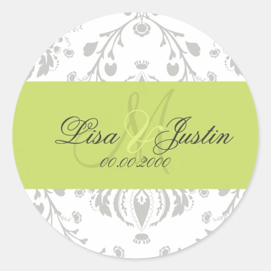 Sticker Rond PixDezines dolcé damask do-it-yourself couleur (Devant)