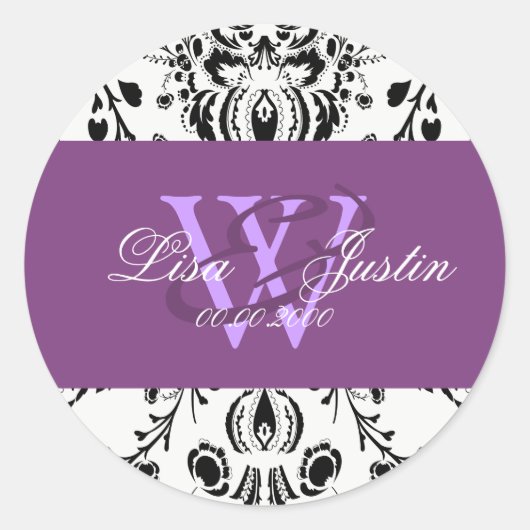 Sticker Rond PixDezines dolcé damask do-it-yourself couleur (Devant)