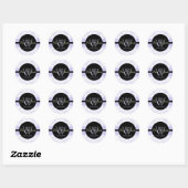 Sticker Rond PIxDezines dolcè damask/do-it-yourself couleur arr (Feuille)
