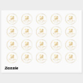 Sticker Rond PixDezines double bonheur chinois (Feuille)