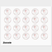 Sticker Rond PixDezines double bonheur marbre rose or (Feuille)
