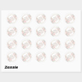 Sticker Rond PixDezines Elegant H2 Dusty Merci Rose (Feuille)