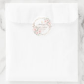 Sticker Rond PixDezines Elegant H2 Dusty Merci Rose (Sac)
