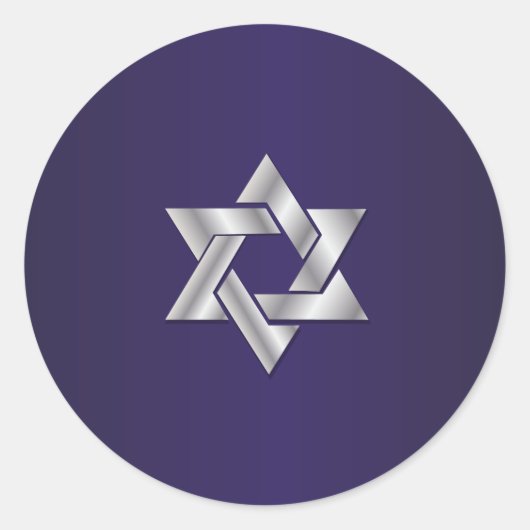 Sticker Rond PixDezines étoile d'argent de david/do-it-yourself (Devant)