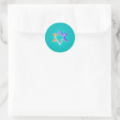Sticker Rond PixDezines étoile de david/grunge/do-it-yourself a (Sac)