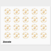Sticker Rond PixDezines FAUX GOLD PINECONES/DO-IT-YOURSELF ARRI (Feuille)