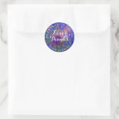 Sticker Rond PixDezines FAUX MÉTALLIQUE COBALT VIOLET+OR (Sac)