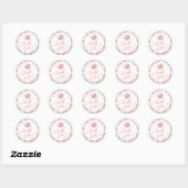 Sticker Rond PixDezines FAUX ROSE OR HONEYCOMB, MONOGRAM (Feuille)