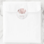 Sticker Rond PixDezines Faux Rose or l lustre marbre (Sac)