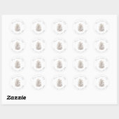 Sticker Rond PixDezines FAUX SILVER PINECONE/do-it-yourself ARR (Feuille)