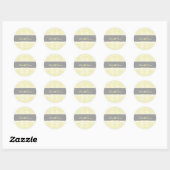 Sticker Rond PixDezines Fidora Damask Vintage (Feuille)
