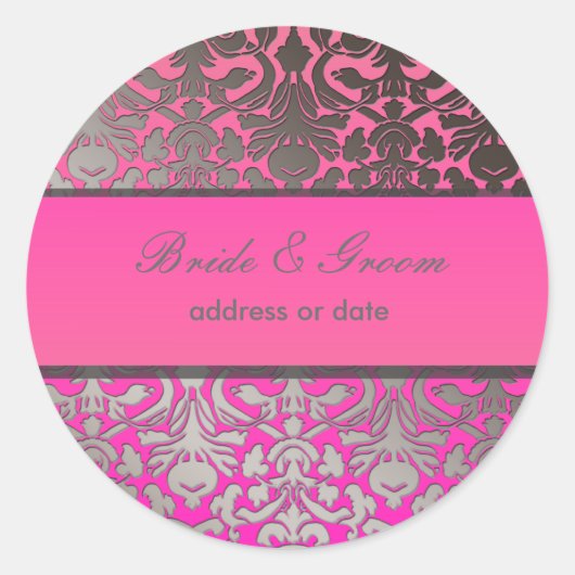 Sticker Rond PixDezines Flora Damask (Devant)