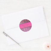 Sticker Rond PixDezines Flora Damask (Enveloppe)