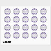 Sticker Rond PixDezines florentius damask/pourpre+argent (Feuille)