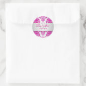 Sticker Rond PixDezines florentius damask/rose+argent (Sac)