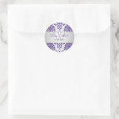 Sticker Rond PixDezines florentius damask/violet+argent (Sac)