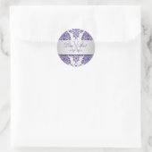 Sticker Rond PixDezines florentius damask/violet+argent (Sac)