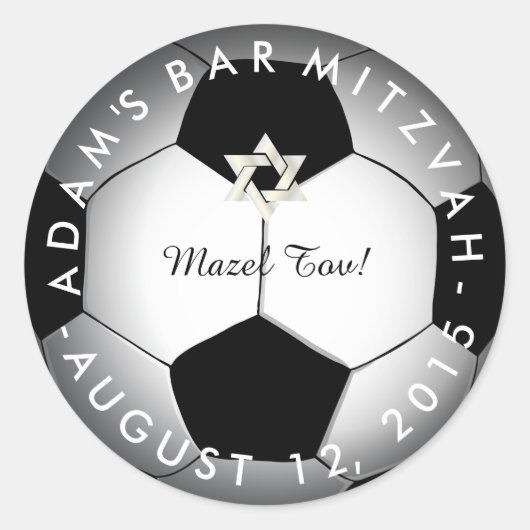 Sticker Rond PixDezines Football Mitzvah (Devant)