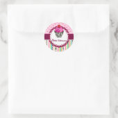 Sticker Rond PixDezines fraises tourbillons cupcake/do-it-yours (Sac)
