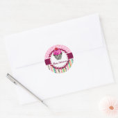 Sticker Rond PixDezines fraises tourbillons cupcake/do-it-yours (Enveloppe)