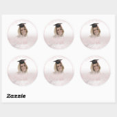 Sticker Rond PixDezines Graduation/Marbre+Pinceau (Feuille)