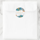 Sticker Rond PixDezines H2 Galaxy Moderne Bar Abstrait Mitzvah (Sac)