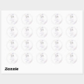 Sticker Rond PixDezines H2 Lilac Purple Eucalyptus Baptême (Feuille)