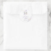 Sticker Rond PixDezines H2 Lilac Purple Eucalyptus Baptême (Sac)