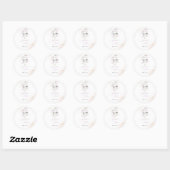 Sticker Rond PixDezines H2 Pink Eucalyptus Baptism (Feuille)