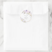 Sticker Rond PixDezines H2 Purple Hydrangeas Roses (Sac)