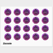 Sticker Rond PixDezines hortensia bleu/couleur de fond diy (Feuille)