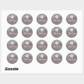 Sticker Rond PixDezines Huile de broyage monogramme de palme, M (Feuille)