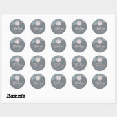 Sticker Rond PixDezines Huile de broyage monogramme de palme, M (Feuille)