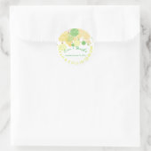 Sticker Rond PixDezines jaune/vert/lanternes/do-it-yourself arr (Sac)