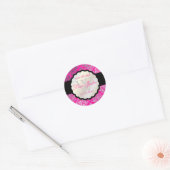 Sticker Rond PixDezines Joséphine Damask/do-it-yourself couleur (Enveloppe)