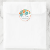 Sticker Rond PixDezines lanternes turquoise+orange/arrière - pl (Sac)