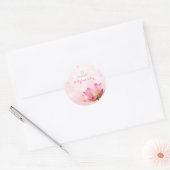 Sticker Rond PixDezines lotus rose (Enveloppe)