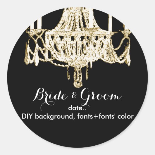 Sticker Rond PixDezines lustre empire/do-it-yourself arrière -  (Devant)