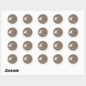 Sticker Rond PixDezines maman+bébé pour un baby shower (Feuille)