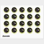 Sticker Rond PixDezines Mammy+baby owl, halloween (Feuille)