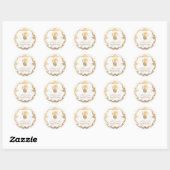 Sticker Rond PixDezines Marble+Aiguille Or Faux (Feuille)
