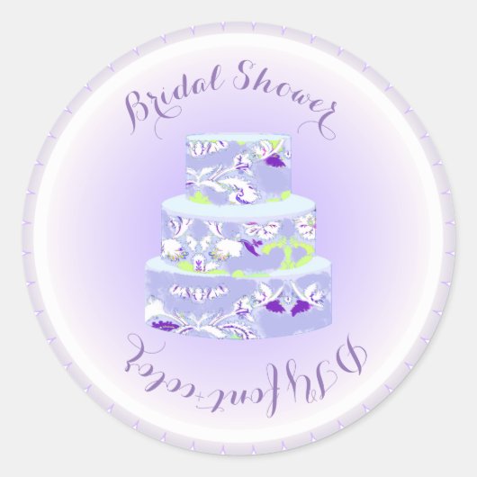 Sticker Rond PixDezines mariage gâteau/douche nuptiale/do-it-yo (Devant)